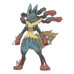 Arte oficial de Mega Lucario