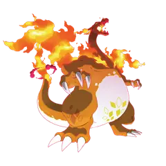 Arte oficial de Gigantamax Charizard