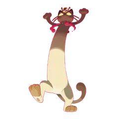 Arte oficial de Gigantamax Meowth