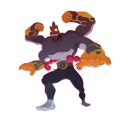 Arte oficial de Gigantamax Machamp