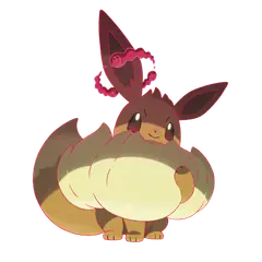Arte oficial de Gigantamax Eevee
