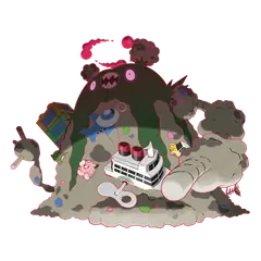 Official art of Gigantamax Garbodor