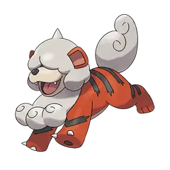 Arte oficial de Hisuian Growlithe