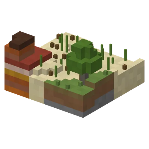 Maquete do ambiente Desertos e savanas