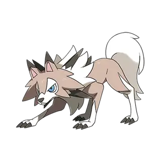 Arte oficial de Lycanroc