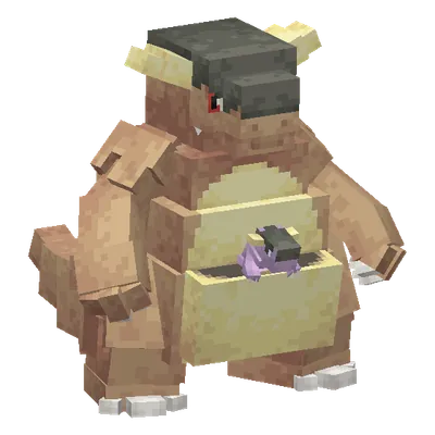 Kangaskhan, o modelo do Cobblemon