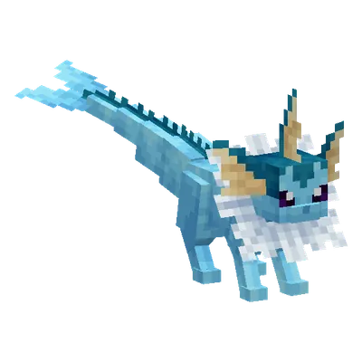 Vaporeon, o modelo do Cobblemon