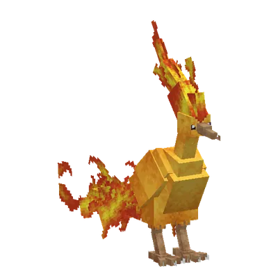Moltres, o modelo do Cobblemon