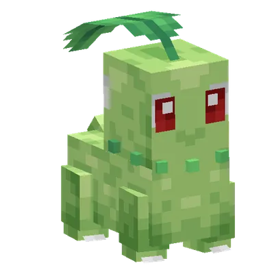 Chikorita, o modelo do Cobblemon