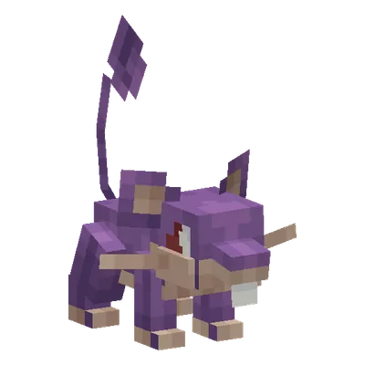 Rattata, o modelo do Cobblemon