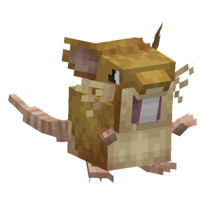 Raticate, o modelo do Cobblemon
