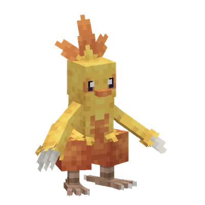 Combusken, o modelo do Cobblemon