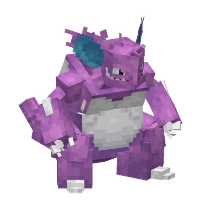Nidoking, o modelo do Cobblemon