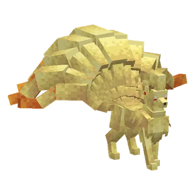 Ninetales, o modelo do Cobblemon
