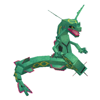 Rayquaza, o modelo do Cobblemon