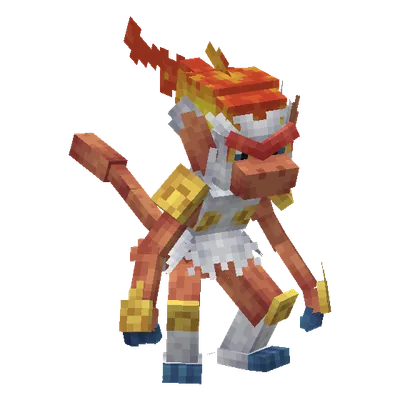 Infernape, o modelo do Cobblemon