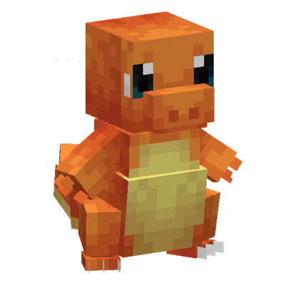 Charmander, o modelo do Cobblemon