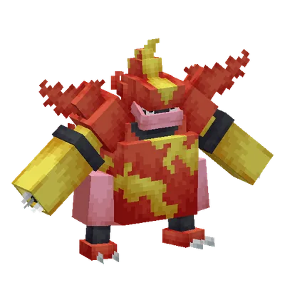 Magmortar, o modelo do Cobblemon