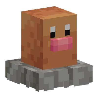 Diglett, o modelo do Cobblemon