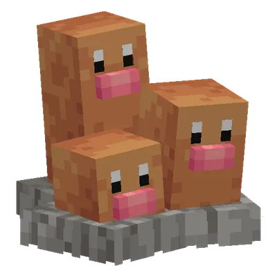 Dugtrio, o modelo do Cobblemon