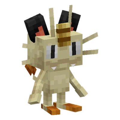 Meowth, o modelo do Cobblemon