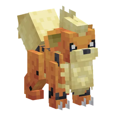 Growlithe, o modelo do Cobblemon