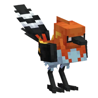 Fletchinder, o modelo do Cobblemon