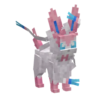 Sylveon, o modelo do Cobblemon