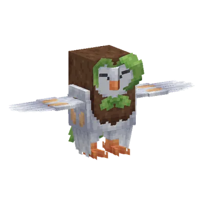 Dartrix, o modelo do Cobblemon
