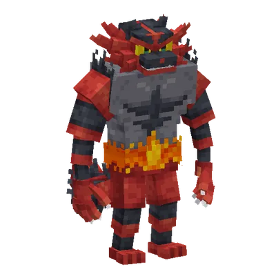 Incineroar, o modelo do Cobblemon