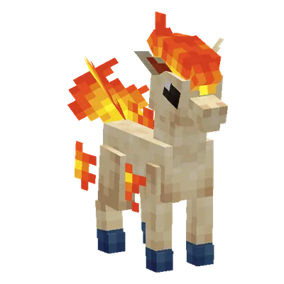 Ponyta, o modelo do Cobblemon