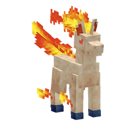 Rapidash, o modelo do Cobblemon
