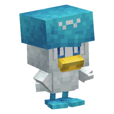 Quaxly, o modelo do Cobblemon